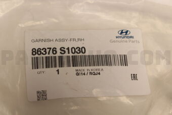 86376S1030 GARNISH ASSY-FR,RH
