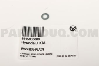 8645036000 WASHER-PLAIN