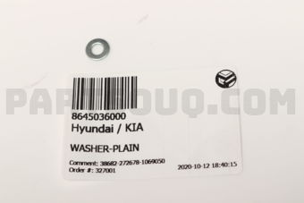 8645036000 WASHER-PLAIN