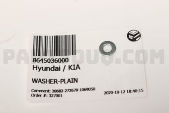 8645036000 WASHER-PLAIN