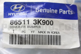 865113K900 COVER-FR BUMPER