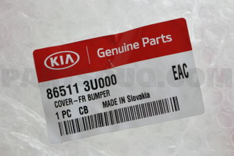 865113U000 COVER-FR BUMPER