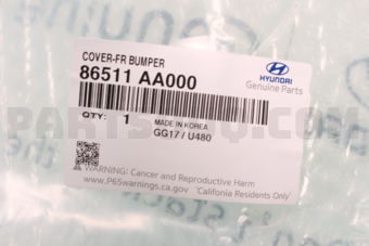 86511AA000 COVER-FR BUMPER