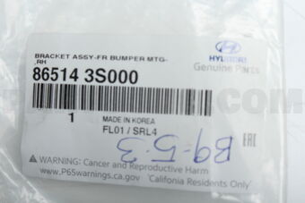 865143S000 BRACKET ASSY-FR BUMPER MTG RH