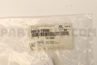 86519F2000 MOULDING-FRT BPR LICENSE PLATE