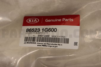 865231G600 COVER-FR BUMPER CTR