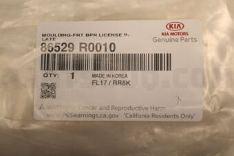 86529R0010 MOULDING-FRT BPR LICENSE PLATE