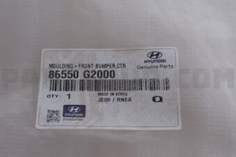 86550G2000 MOULDING-FRONT BUMPER,CTR