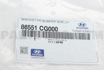 86551CG000 BRACKET - FRONT BUMPER SIDE, LH
