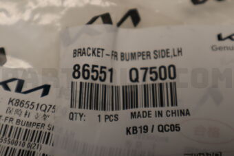 86551Q7500 BRACKET-FRBUMPERSI