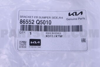 86552Q5010 Hyundai / KIA BRACKET - FRONT BUMPER SIDE, RH