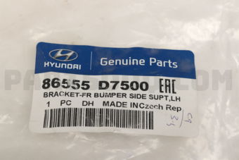 86555D7500 BRACKET-FR BUMPER SIDE SUPT,LH