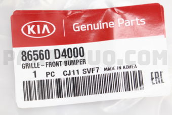 86560D4000 GRILLE-FRONT BUMPER
