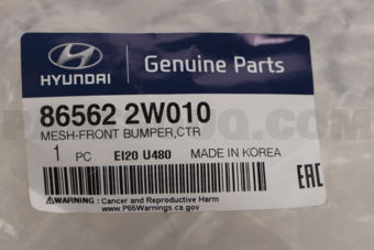 865622W010 MESH-FR BUMPER  CTR
