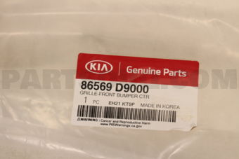 86569D9000 GRILLE-FRONT BUMPER CTR