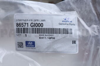 86571GI000 STIFFNER-FR BPR LWR
