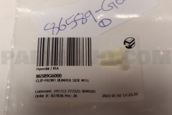 86589G6000 CLIP-FRONT BUMPER SIDE MTG