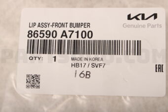 86590A7100 LIP ASSY-FRONT BUMPER