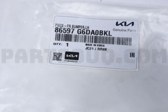 86597G6DA0BKL PIECE-FR BUMPER,LH