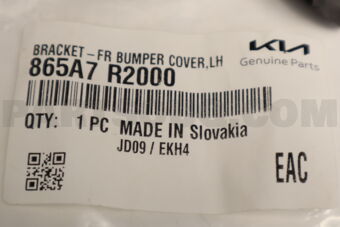 865A7R2000 BRACKET-FR BUMPER COVER,LH