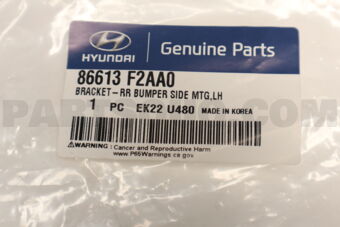 86613F2AA0 BRACKET-RR BUMPER SIDE MTG,LH