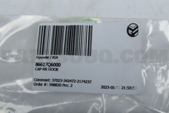 86617Q6000 CAP-RR HOOK