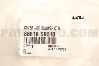 86618S9510 COVER-RR BUMPER,CTR