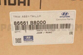 86661B8000 TRIM ASSY-TAIL,LH