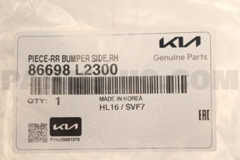 86698L2300 PIECE-RRBUMPERSIDE