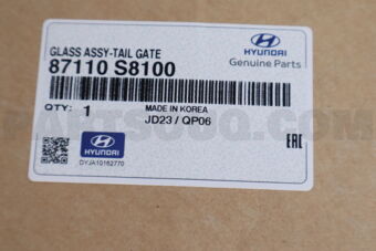 87110S8100 GLASS ASSY-TAIL GATE