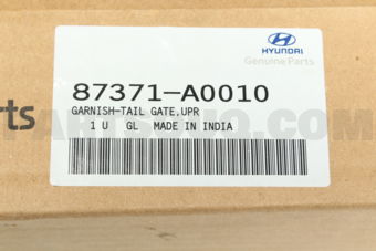 87371A0010 GARNISH-TAIL GATE,UPR