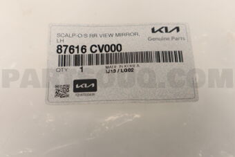 87616CV000 SCALP-O/S RR VIEW MIRROR,LH