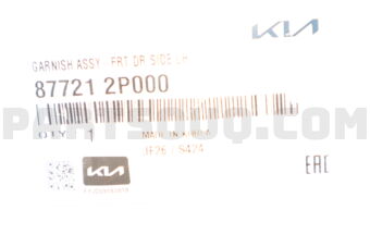 877212P000 Hyundai / KIA GARNISH-FR DR SID LH