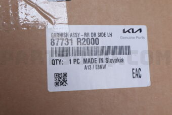 87731R2000 GARNISH ASSY-RR DR SIDE LH