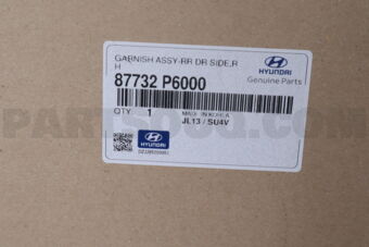 87732P6000 GARNISH ASSY-RR DR SIDE,RH