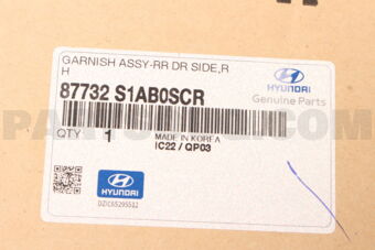 87732S1AB0SCR GARNISH ASSY-RR DR SIDE,RH