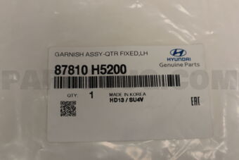 87810H5200 GARNISH ASSY-QTR FIXED,LH