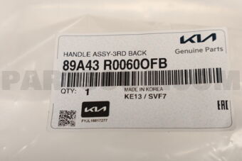 89A43R0060OFB HANDLE ASSY-3RD BACK