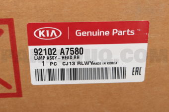 92102A7580 LAMP ASSY-HEAD,RH