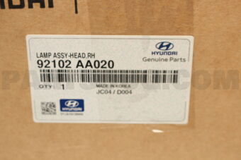 92102AA020 LAMP ASSY-HEAD,RH