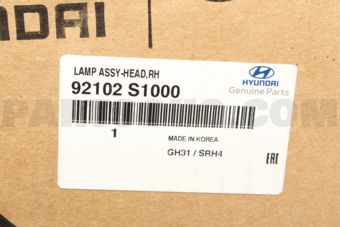 92102S1000 LAMP ASSY-HEAD,RH