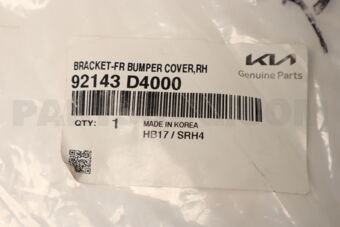 92143D4000 BRACKET-FR BUMPER COVER,RH