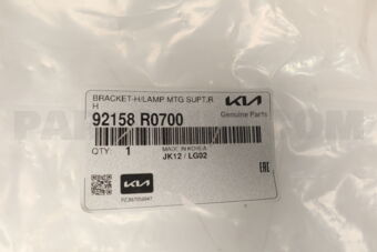 92158R0700 BRACKET-H/LAMP MTG SUPT,RH