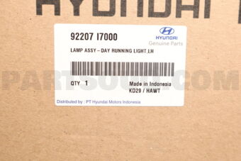 92207I7000 LAMP ASSY-DAY RUNNING LIGHT,LH