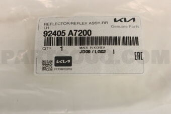 92405A7200 REFLECTOR/REFLEX ASSY-RR LH