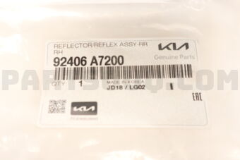 92406A7200 REFLECTOR/REFLEX ASSY-RR RH