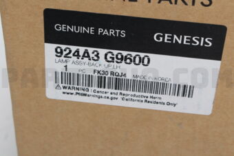 924A3G9600 LAMP ASSY-BACK UP,LH