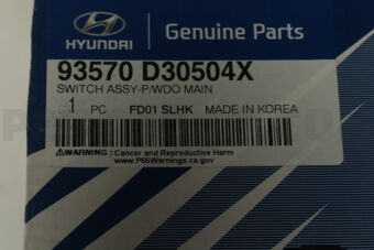 93570D30504X SWITCH ASSY-P/WDO MAIN