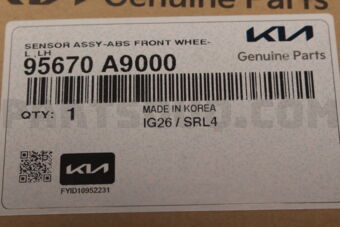 95670A9000 SENSOR ASSY-ABS FRONT WHEEL ,L