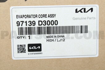 97139D3000 EVAPORATOR CORE ASSY